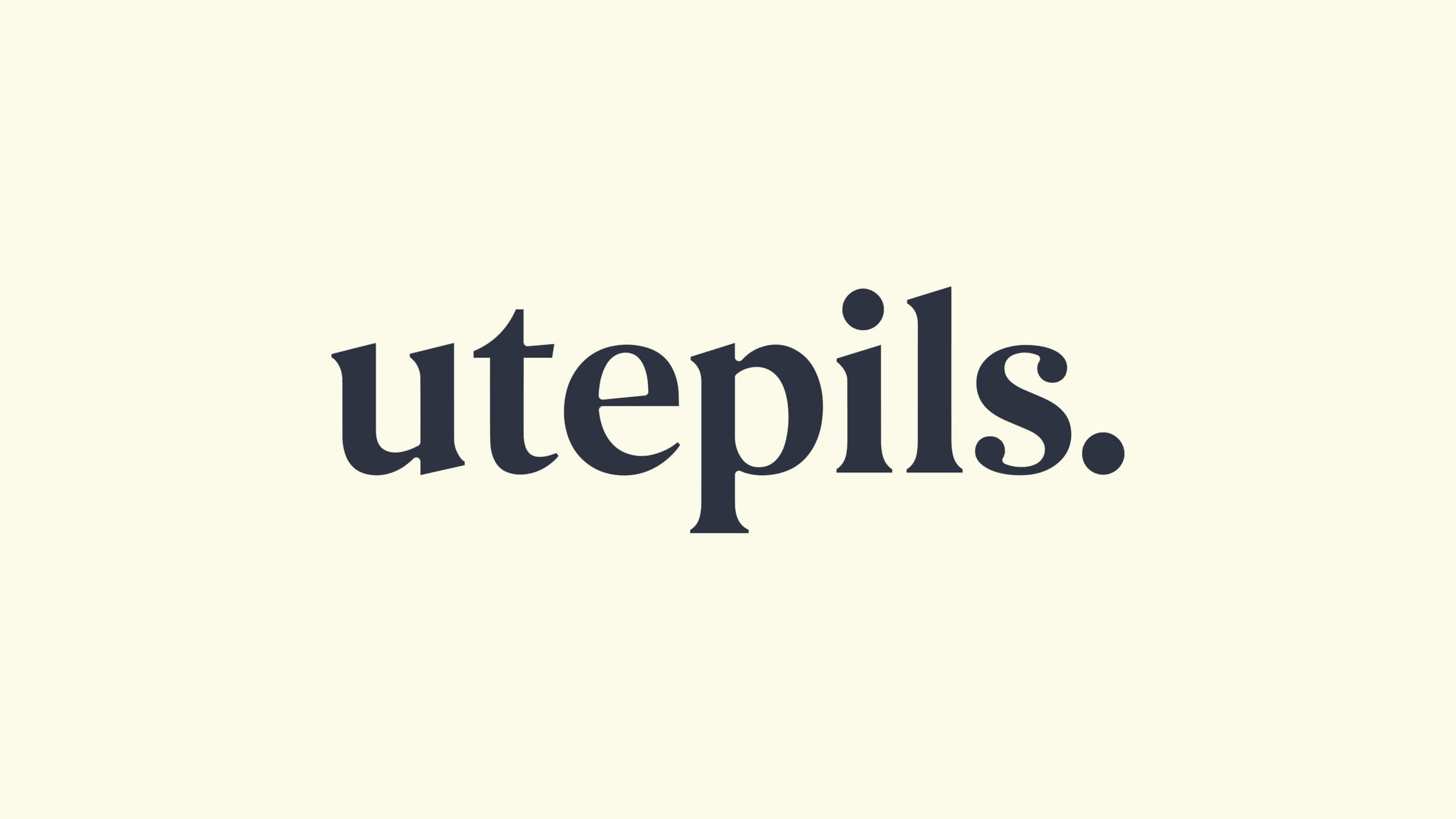Minimal custom wordmark logo for Utepils Craft Brewery.